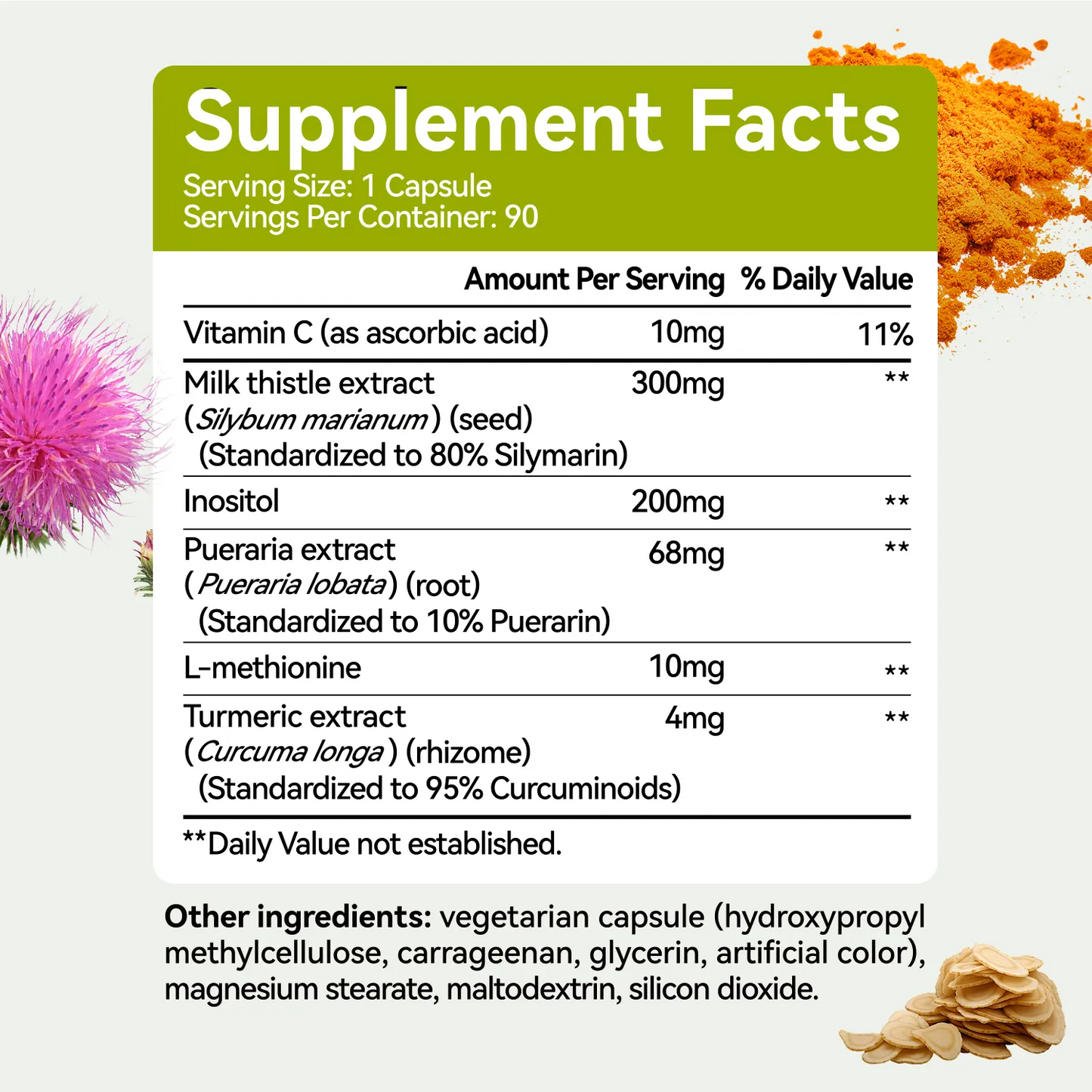 Milk Thistle 300mg Extract - Liver Detox & Repair Support